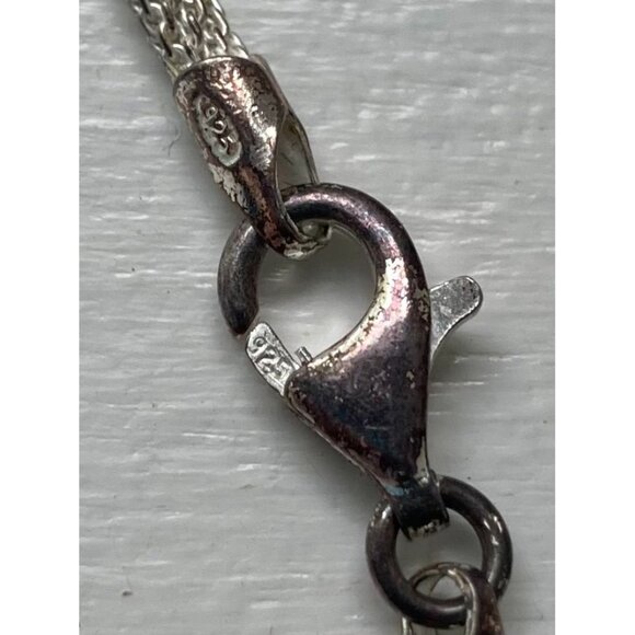 Sterling Silver Mesh Chain Necklace 18" SU Italy 925 - Picture 5 of 5